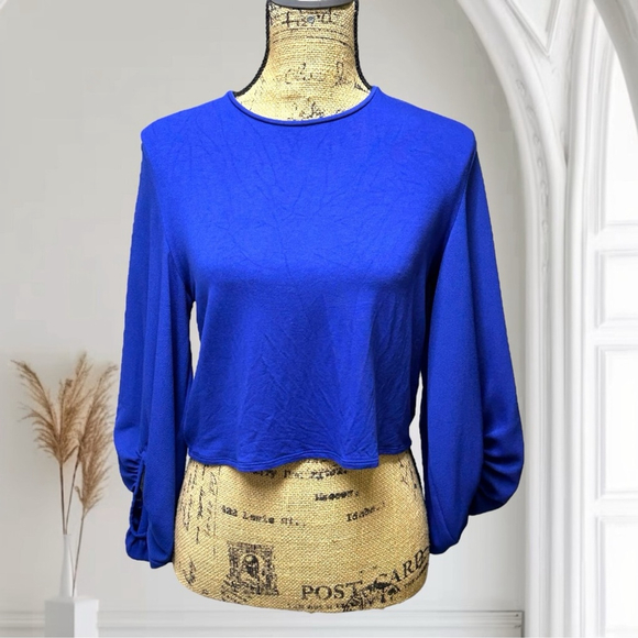 459 - ZARA CROP TOP - ROYAL BLUE - Picture 3 of 15